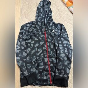 Nike Therma-Fit Camo Hoodie with Red Accent